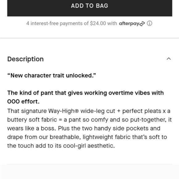 Everlane The Draper Wide Leg Pants Buttersmooth Black size 2R - Picture 12 of 12